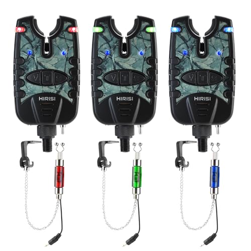 Angeln Bissanzeiger und LED Swinger Set 3...