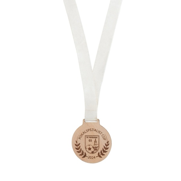 Pokalspezialist Medaille GUSTER aus Holz, 70 mm